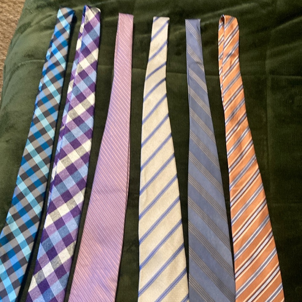 Blue and Purple Silk Ties Collection